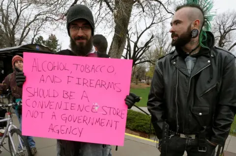 Getty Images protesters