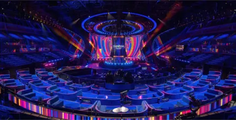 BBC / Nick Robinson The Eurovision stage