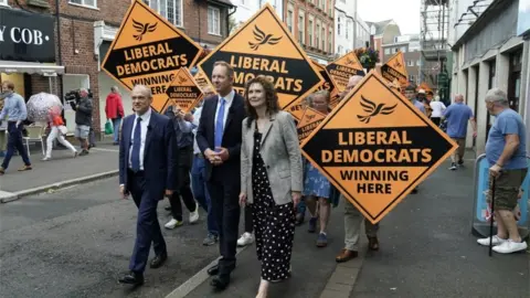 PA Media Sir Ed and new MP Richard Foorde