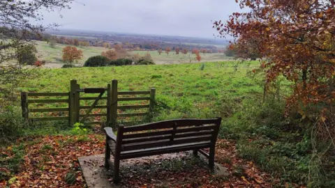 George Groundhog WEDNESDAY - This bench looking out over a view of Oxfordshire was captured by Weather Watcher George Groundhog