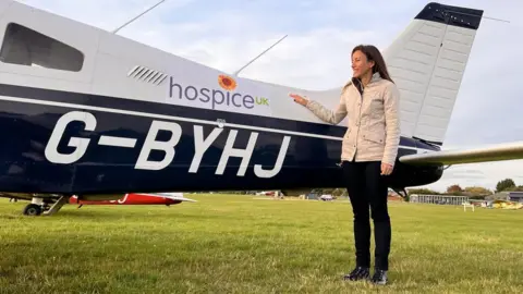 Hospice UK Amal Larhlid and her plane