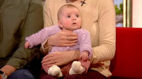 Baby Heidi who was born after her mum's cancer diagnosis.