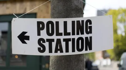 PA Media Polling station sign