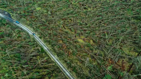 Getty Images Storm damage, Scotland, January 2022