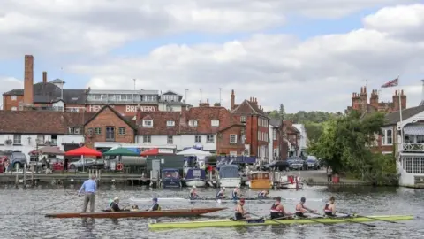 PA Media Rowers after race