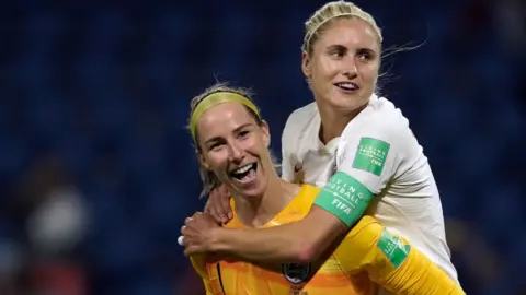 Getty Images Karen Bardsley and Steph Houghton