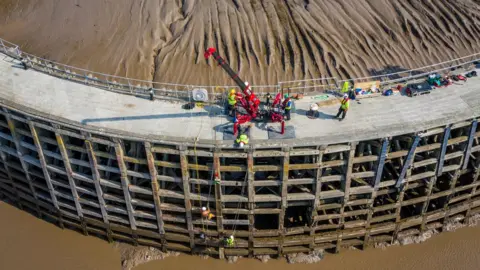 PA Media Repair works on the Sharpness Docks