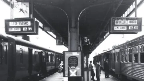 Solari di Udine Solari di Udine's signs at Liege, 1956