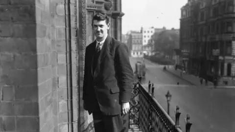 Getty Images/Topical Press Agency/Hulton Archive Michael Collins pictured at Hans Place, London, during the talks