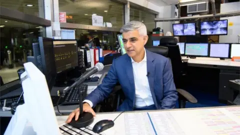 PA Media Sadiq Khan records tannoy announcement
