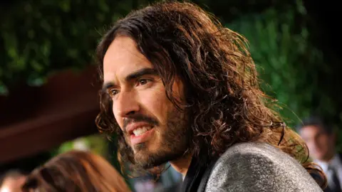 Getty Images Actor Russell Brand arrives for the 2013 Vanity Fair Oscar Party hosted by Graydon Carter at Sunset Tower on February 24, 2013 in West Hollywood, California.