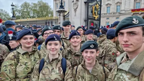 City & County of Bristol ACF  Army cadets outside Buckingham Palace