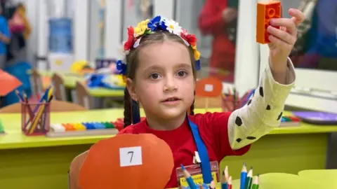 BBC Nika Bondarenko in her kindergarten class