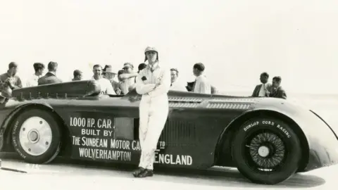 RacingOne via Getty Images Sir Henry Segrave with Sunbeam 1927