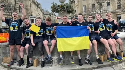 Supplied The group raised £22,000 to help Ukraine with a half-marathon last year