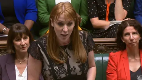 UK Parliament/PA Media Angela Rayner speaking during Prime Minister's Questions in the Commons