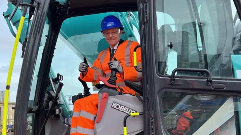 Getty Images The West Midlands mayor Andy Street at the official launch of HS2's Birmingham Curzon Street station