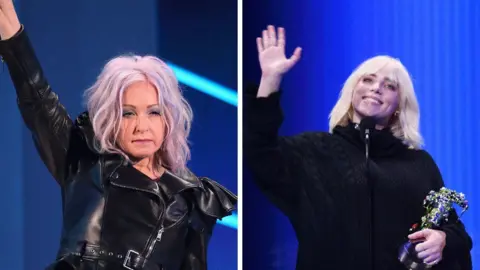 Getty Images Cyndi Lauper and Billie Eilish