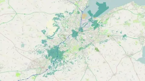 5G Belfast map