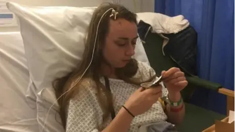 Handout Michaela during brain surgery in 2018