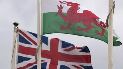 Getty Images UK and Welsh flags