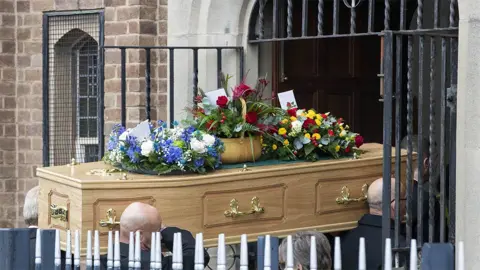 PA Media Coffin carried into church for the funeral of Jessica Baker