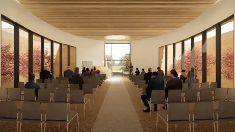 DT Architects Artist's impression of what the inside of a new crematorium will look like