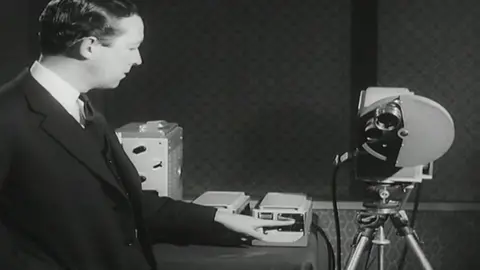 Pye television camera demonstration