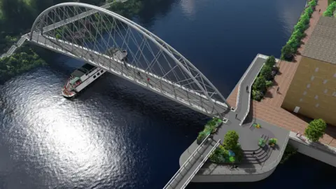 Nottingham City Council An artist's impression of the bridge