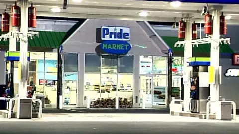 WBZ-TV) Pride petrol station in the city of Chicopee