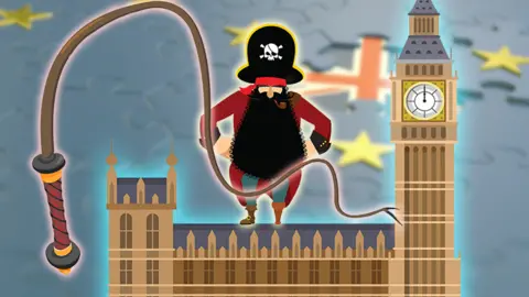 Getty Images A whip, a pirate and the houses of parliament