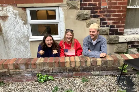 Amelia, Ruby and Pav preparing for seven days of fun