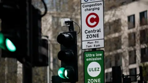 Getty Images Congestion charge sign