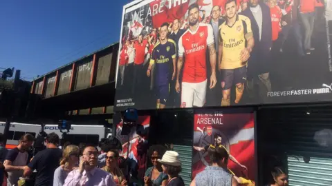 Arsenal poster in Finsbury Park
