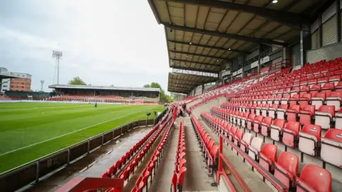 Rex Features Wrexham's Racecourse ground