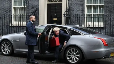 Getty Images Boris Johnson arrives at No 10