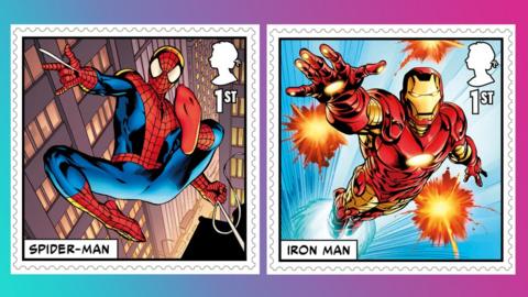 Marvel Framed Stamps & Minisheet