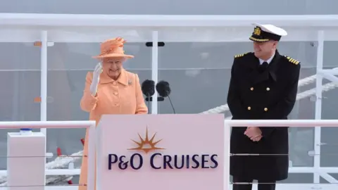 P&O Cruises Official naming ceremony of luxury cruise ship, Britannia