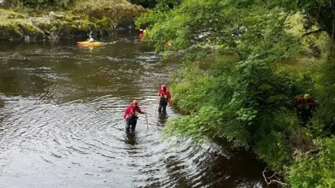 Brecon Mountain Rescue Brecon Mountain Rescue Team are searching the River Wye for Mr Corfield