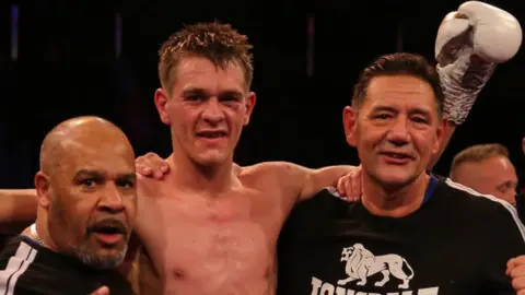 Gavin Gwynne celebrates