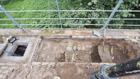 Durham County Council Anchorage point inspection cover and foundation