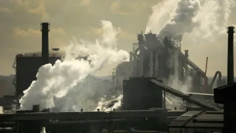 Getty Images The Tata Steel processing plant at Scunthorpe