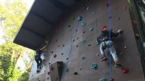 ISLE OF MAN SCOUTS Climbing wall