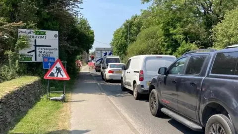 BBC A photo of a road in Cornwall