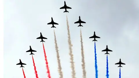 PA Red Arrows perform during Armed Forces day in Liverpool