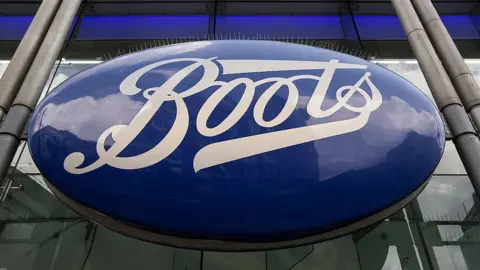 Getty Images Boots sign outside store