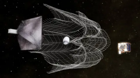 RemoveDebris Mission Spacecraft animation