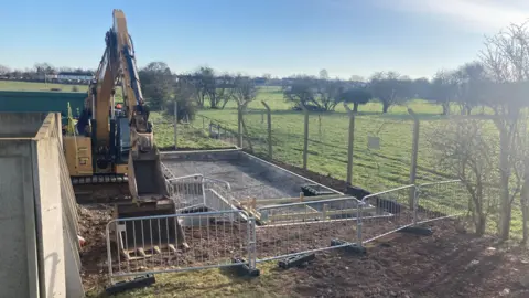 Welsh Water Water treatment works under construction