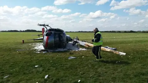 SCAS Wreckage of helicopter