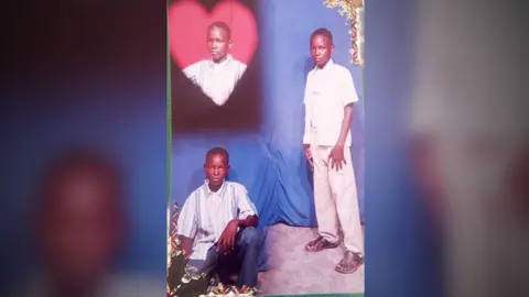 Abdalaziz Osman A composite photo of Mustafa as a young boy, living happily with his family in northern Sudan